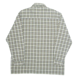BREMO Mens Shirt Green Plaid Long Sleeve XL