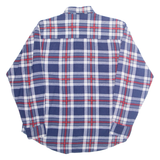 FUNNY BOY Mens Shirt Blue Plaid Long Sleeve L