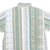 TEDDYS Mens Shirt White Crazy Pattern M