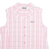 JACK WOLFSKIN Womens Shirt Pink Plaid Sleeveless XL