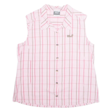JACK WOLFSKIN Womens Shirt Pink Plaid Sleeveless XL