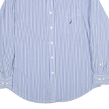 NAUTICA Mens Shirt Blue Striped Long Sleeve L