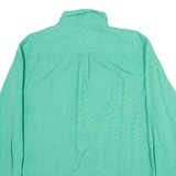 CHAPS Easy Care Mens Plain Shirt Green Long Sleeve L