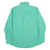 CHAPS Easy Care Mens Plain Shirt Green Long Sleeve L