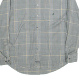 NAUTICA Traveller Twill Mens Shirt Black Check Long Sleeve L