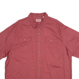 WRANGLER Mens Plain Shirt Red 90s 2XL