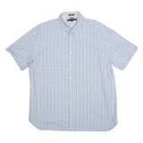 TOMMY HILFIGER 80's Ply Mens Shirt Blue Check XL