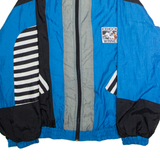 ICE HOCKEY WINNERS Mens Shell Jacket Blue Nylon 90s Colourblock L