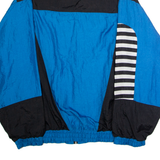 ICE HOCKEY WINNERS Mens Shell Jacket Blue Nylon 90s Colourblock L