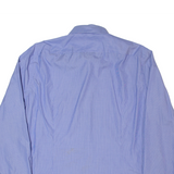 TOMMY HILFIGER Fitted Mens Shirt Blue Striped Long Sleeve L