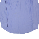 TOMMY HILFIGER Fitted Mens Shirt Blue Striped Long Sleeve L