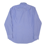TOMMY HILFIGER Fitted Mens Shirt Blue Striped Long Sleeve L