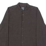 CALVIN KLEIN Slim Fit Mens Shirt Brown Check Long Sleeve XL