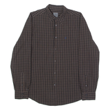 CALVIN KLEIN Slim Fit Mens Shirt Brown Check Long Sleeve XL