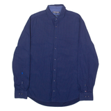 TOMMY HILFIGER New York Fit Mens Shirt Blue Spotted Long Sleeve M