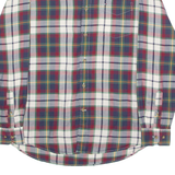 TOMMY HILFIGER Mens Shirt Blue Plaid Long Sleeve M