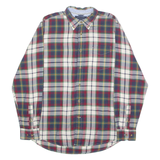 TOMMY HILFIGER Mens Shirt Blue Plaid Long Sleeve M