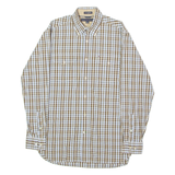 TOMMY HILFIGER Mens Shirt Brown Check Long Sleeve S