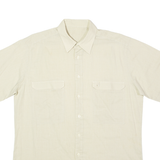 Mens Plain Shirt Beige L