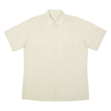 Mens Plain Shirt Beige L