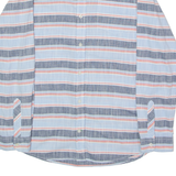 TOMMY HILFIGER Womens Shirt Blue Striped Long Sleeve XL