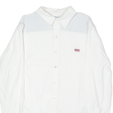 LEVI'S Mens Plain Shirt White Long Sleeve S