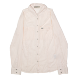 GUESS Womens Plain Shirt Pink Long Sleeve UK 4