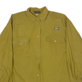 SALT AND PEPPER Womens Plain Shirt Green 90s Long Sleeve S