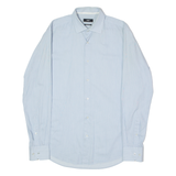 BOSS Gieson Mens Plain Shirt Blue Long Sleeve M