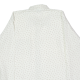 CLUB Mens Shirt White 80s Spotted Long Sleeve M