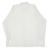 CLUB Mens Shirt White 80s Spotted Long Sleeve M