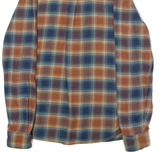 VANS Tailored Fit Mens Flannel Shirt Brown Check Long Sleeve S