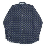NAUTICA Mens Shirt Blue Geometric Long Sleeve L