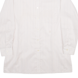 POSEIDON Mens Shirt Cream Striped Long Sleeve L