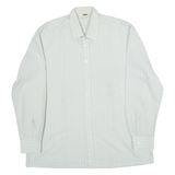BAOR Mens Shirt Blue Striped Long Sleeve XL