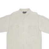 DOCKERS Mens Plain Shirt Beige L