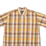 PIERRE CARDIN Mens Shirt Brown Gingham XL