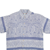 GIN TONIC Mens Shirt Blue Crazy Pattern L