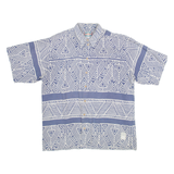 GIN TONIC Mens Shirt Blue Crazy Pattern L