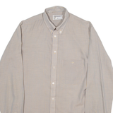 UNIVERSITY Mens Shirt Brown Gingham Long Sleeve M