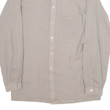 UNIVERSITY Mens Shirt Brown Gingham Long Sleeve M