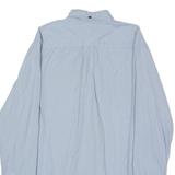 TOMMY HILFIGER Mens Shirt Blue Chevron Long Sleeve M