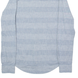 TOMMY HILFIGER Slim Fit Mens Shirt Blue Striped Long Sleeve S