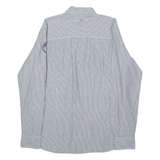 NAPAPIJRI Mens Shirt Grey Striped Long Sleeve L