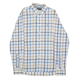 TOMMY HILFIGER Mens Shirt White Check Long Sleeve S
