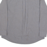 CHAPS Mens Shirt Brown Check Long Sleeve L