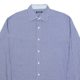 NAUTICA Mens Shirt Blue Check Long Sleeve L