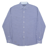 NAUTICA Mens Shirt Blue Check Long Sleeve L