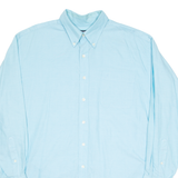 NAUTICA Vintage Oxford Mens Plain Shirt Blue Long Sleeve XL