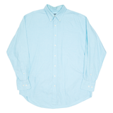 NAUTICA Vintage Oxford Mens Plain Shirt Blue Long Sleeve XL